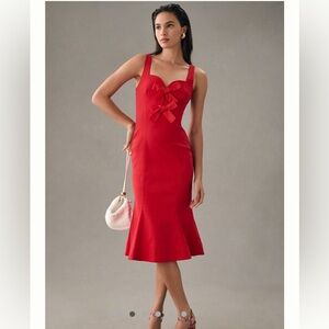 Anthropologie Sweetheart Bow Dress with Magic Fabric - Anthro Exclusive
